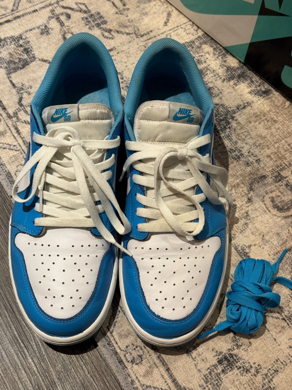Eric Koston x Air Jordan 1 SB Low Powder Blue - Sz13